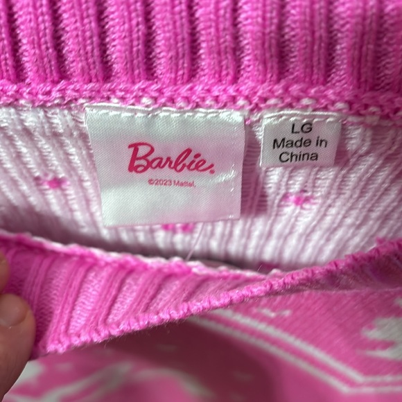 BARBIE PINK LOGO CHRISTMAS SWEATER - Picture 3 of 7